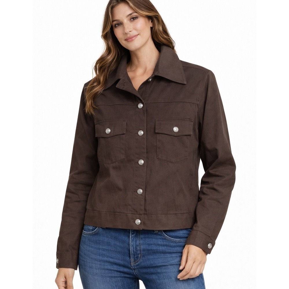 Vintage 70's Brown Western Levis Women's M Jacket Levi's Buttons Pointed Collar